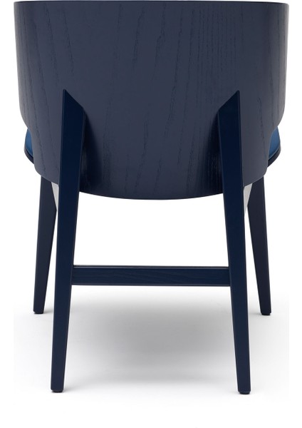 Sarr Lacivert Masif Meşe Gövdeli Deri Döşemeli Sandalye fırsatları