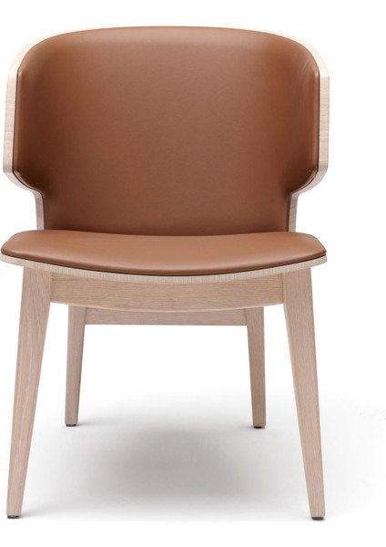 Sarr Deri Döşemeli Karamel Masif Meşe Gövdeli Sandalye fiyatları