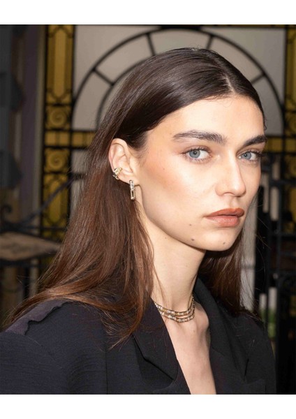 Pathra Duo Pırlanta Taşlı 14 Ayar Altın Tek Kadın Küpe fırsatları