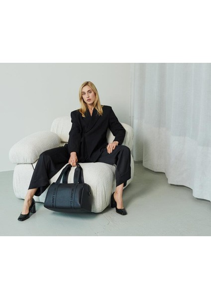 Mommy Club Bag Siyah Vegan Deri Anne Bebek Bakım Çantası