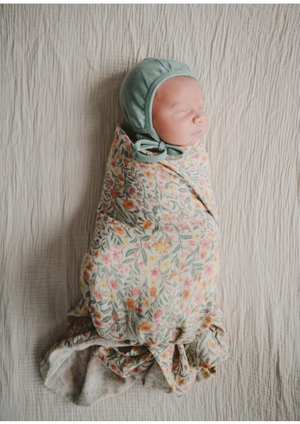 Pastel Blooms Organik Müslin Örtü Kundak fırsatları