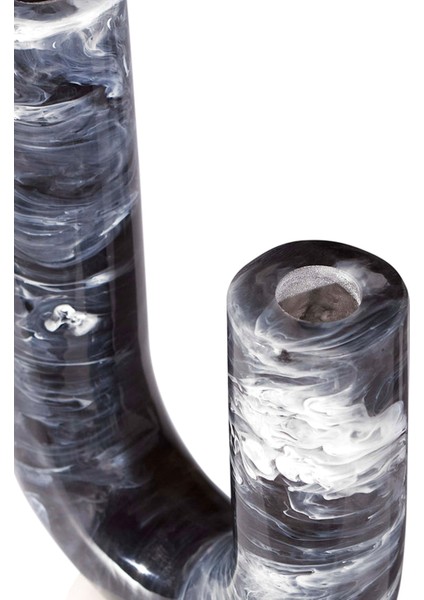 Mustique Como Double Tube Siyah Beyaz Vazo