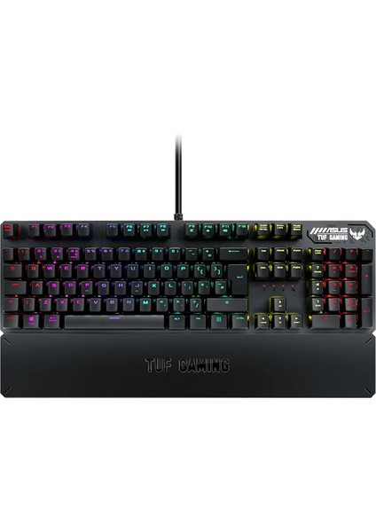 90MP01Q0-BKYA00 Tuf Gaming K3 Aura Sync Rgb Red Switch Bilek Destekli Mekanik Oyuncu Klavyesi