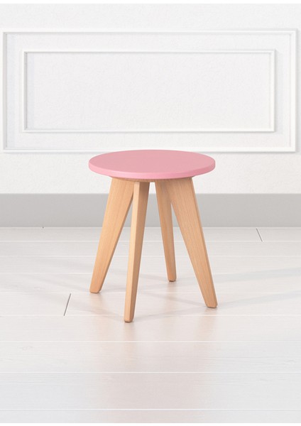 Pembe Ahşap Çocuk Taburesi fiyatları