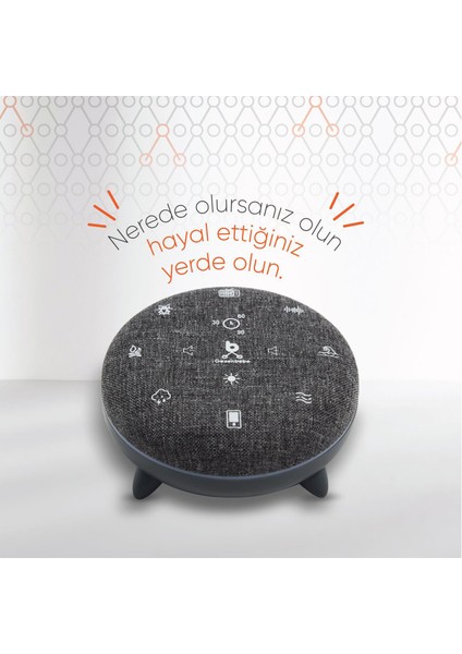 Gri Uyku ve Konsantrasyon Yardımcısı Bebek Hoparlörü