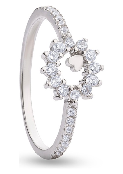 Kalp Detaylı Gümüş Yüzük fiyatları