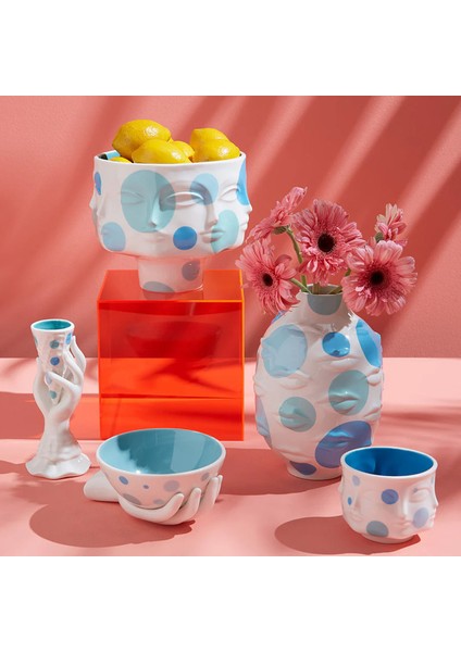 L'pop Dora Maar Pedestal Mavi Dekoratif Kase modelleri