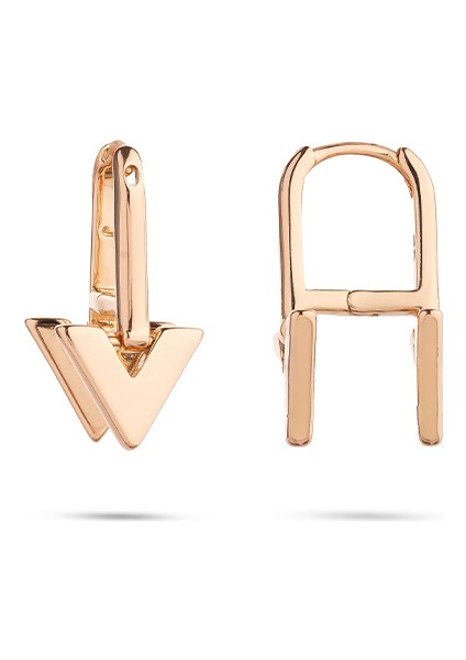 Sallantılı V Paslanmaz Çelik Kadın Küpe