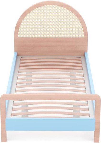 Culi Bed Doğal Ahşap Rengi ve Mavi Çocuk Yatak 90X190 cm fiyatları