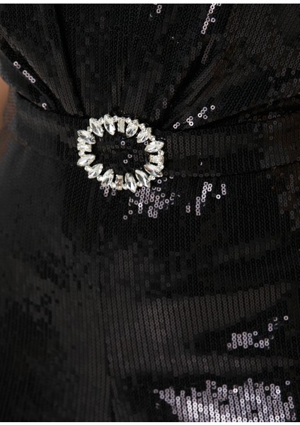 Siyah Payetli Abiye Tulum indirimleri