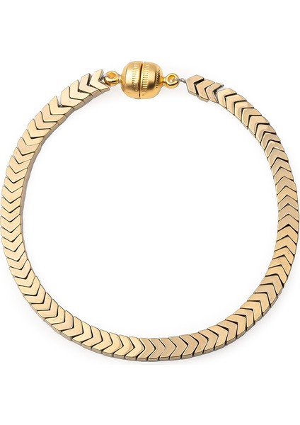 Sisu Altın Rengi Doğal Taş Kadın Bileklik