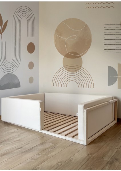 Montessori Yarım Ön Yastıklı Floorbed 120X190 cm fiyatları