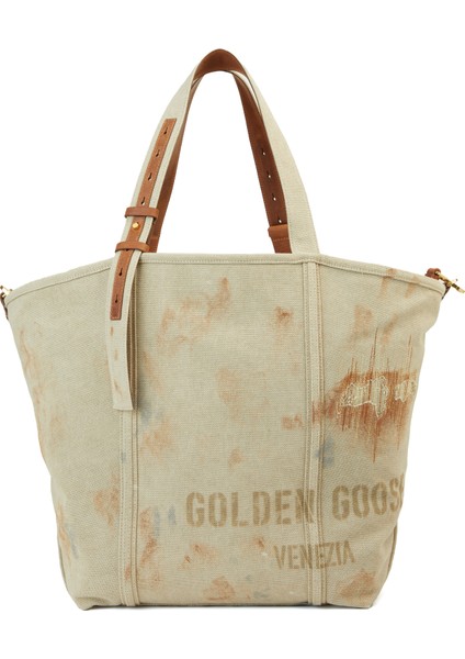 27/4 Tote Bej Kadın Alışveriş Çantası