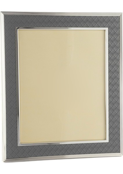 Gri Gümüş Deri Çerçeve 20 x 25 cm