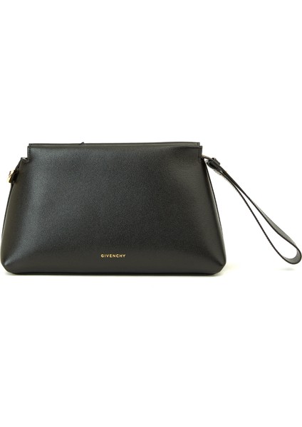 Siyah Kadın Deri El Portföyü