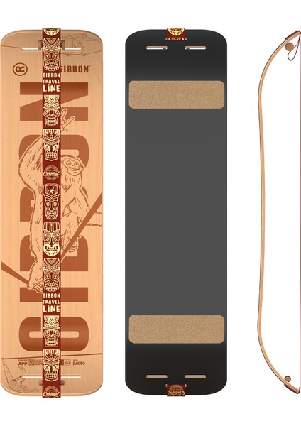 Giboard Set Roots Rocker Travel Kahverengi Denge Tahtası fiyatları