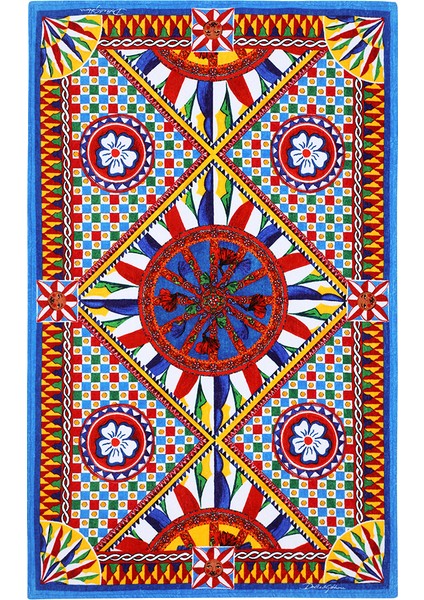 Terry Çok Renkli Desenli Havlu