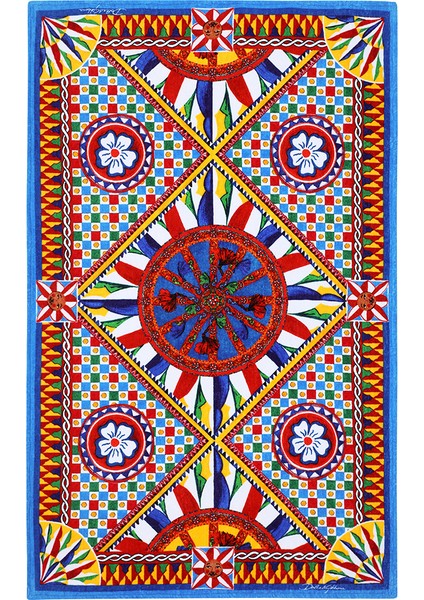 Terry Çok Renkli Desenli Havlu modelleri