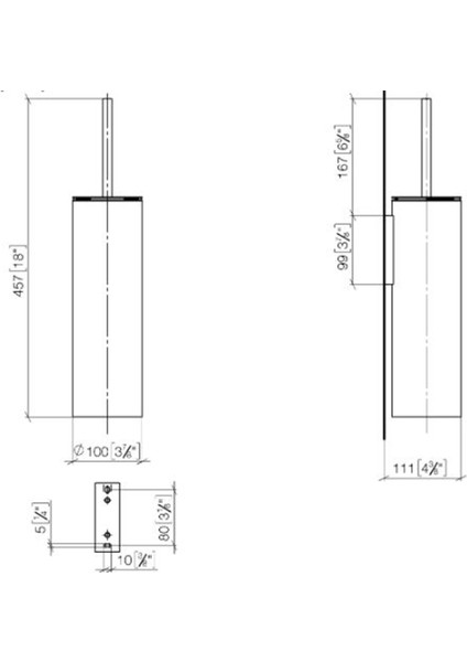 Lulu Mat Platin Duvardan Tuvalet Fırçalığı fiyatları