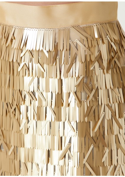 Gabby Gold Işlemeli Mini Abiye Etek fırsatları