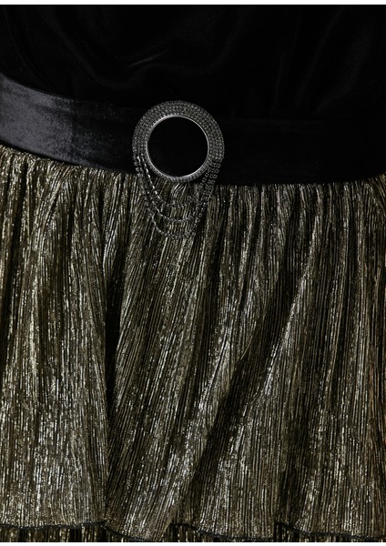 Gatsby Siyah Maksi Abiye Elbise fırsatları