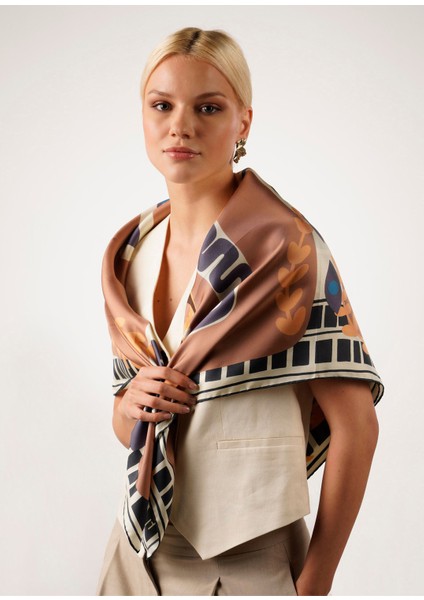 In The Public Eye Renkli Ipek Kadın Fular 105 cm fiyatları