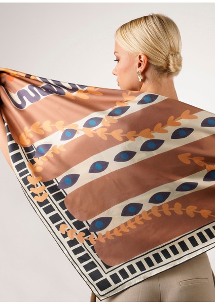 In The Public Eye Renkli Ipek Kadın Fular 105 cm modelleri