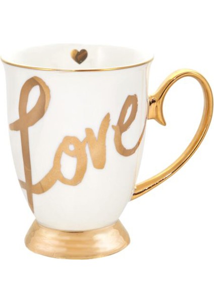 Mug White Love Gold Kupa