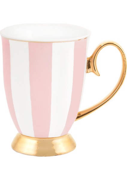 Blush Stripes 24 Ayar Altın Kaplama Mug