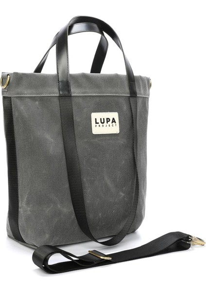 Istanbul Gri Siyah Kanvas Unisex Postacı Çantası