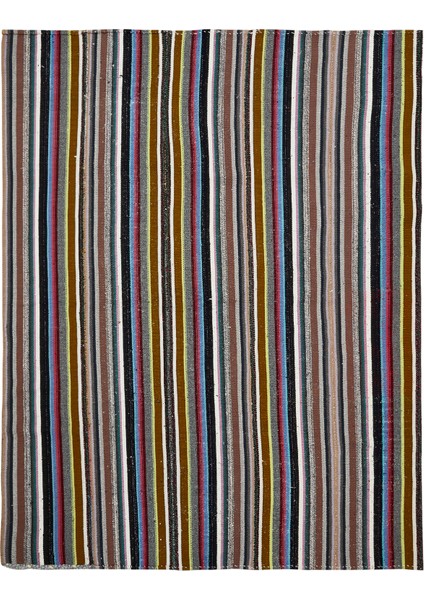 Anadol Colorblocked Yün Tezgah Kilim