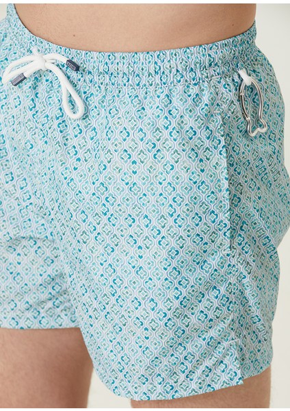 Yeşil Beli Kordonlu Geometrik Desenli Mayo indirimleri