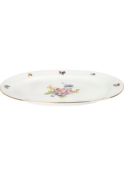 Alt Bunte Blume Porselen Oval Servis Tabağı 33,5 cm fiyatları