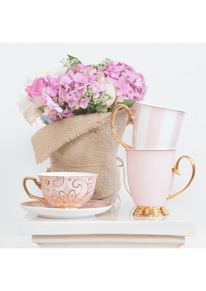 Blush Stripes 24 Ayar Altın Kaplama Mug fiyatları