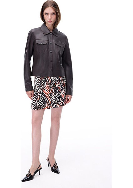 Aurens Slim Fit Kısa Boy Takma Kol Gömlek Yaka Kahverengi Ceket fiyatları