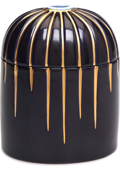 Lito Siyah Çizgili Kokulu Porselen Kokulu Mum