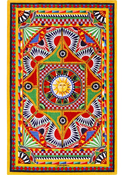 Terry Çok Renkli Desenli Havlu