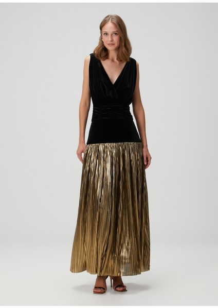 Gianna Çok Renkli Maksi Abiye Elbise