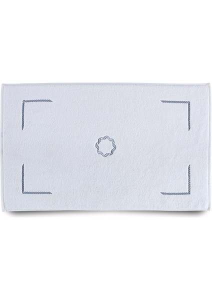 Lombardia Beyaz Pamuklu Ayak Havlusu 50X80 cm