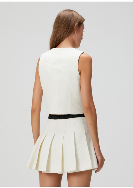 Litana Ekru Tweed Bluz fırsatları