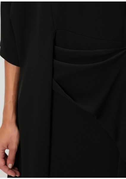 Siyah Drapeli Maksi Elbise indirimleri