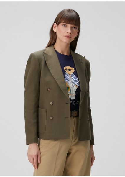 Haki Kruvaze Blazer