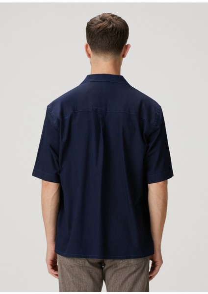 Lacivert Kısa Kollu Denim Gömlek fırsatları
