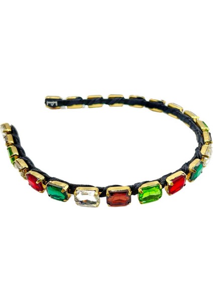 Bagetta Color Renkli Krsital Taşlı Kadın Taç modelleri