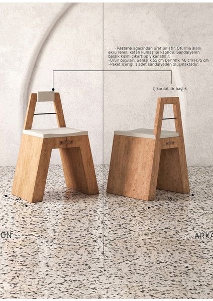 Oozi Ahşap Sandalye fiyatları