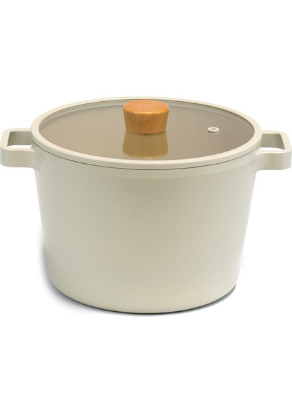 Fika Cam Kapaklı Alüminyum Döküm Derin Tencere 26 cm