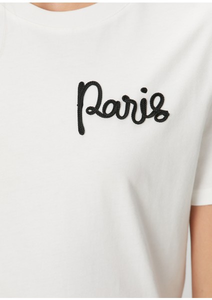 Beyaz Işlemeli T-Shirt indirimleri