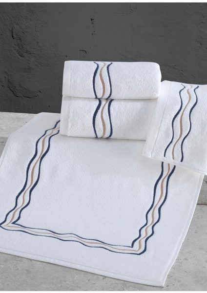 Toscana Beyaz Pamuklu 3'lü Havlu Seti modelleri