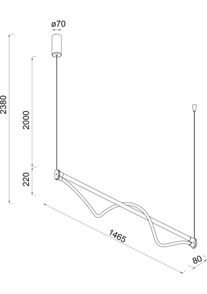Fugaz Altın Rengi Uzun Avize 146,5 x 238 cm fırsatları