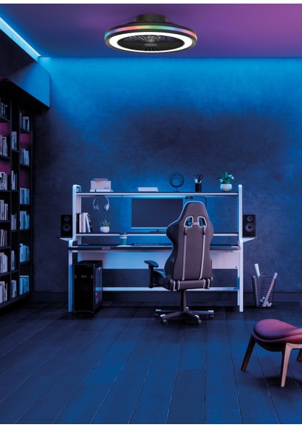 Gamer Büyük Boy Siyah Rgb Ledli Vantilatör fiyatları